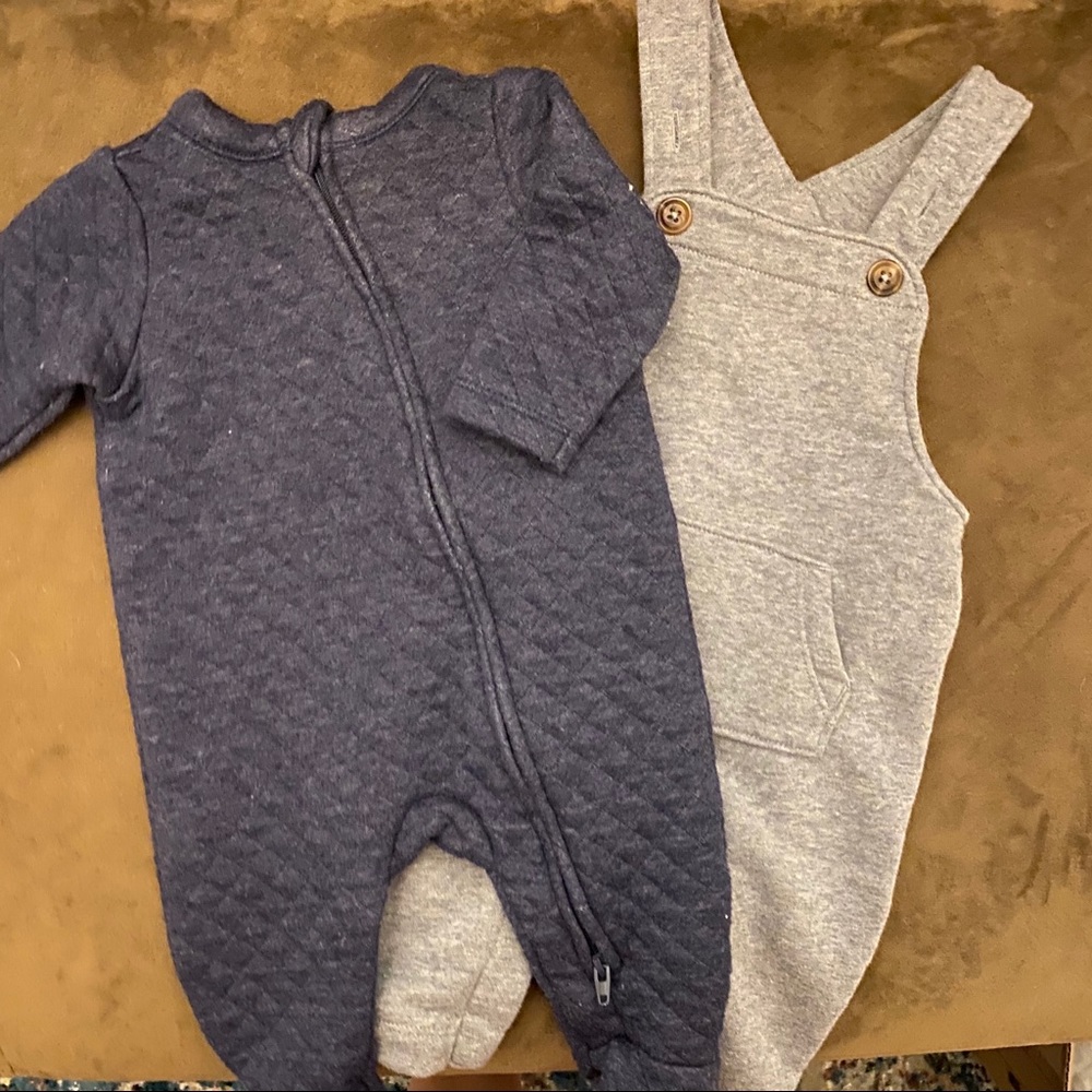 Old Navy footie and overalls